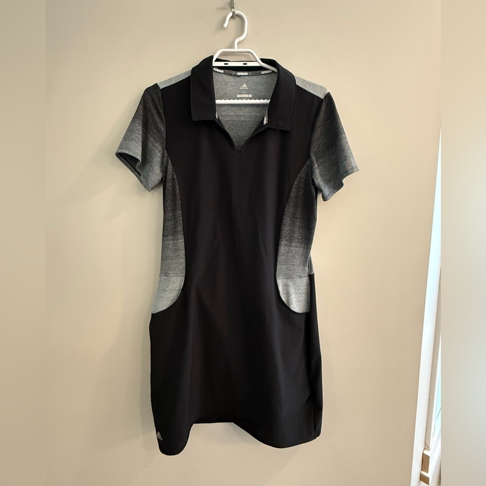 Adidas Charcoal and Black Golf Polo Dress